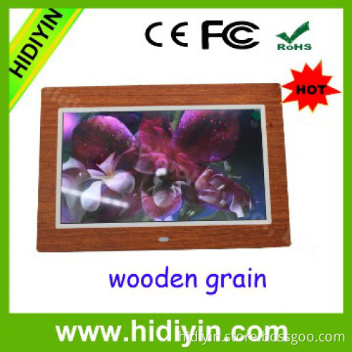 10.1" wood grain ultra-thin digital photo frame